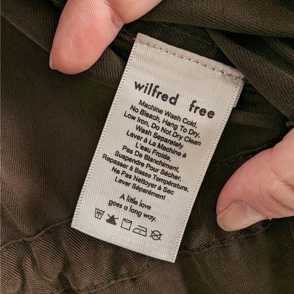 Aritzia Wilfred Free Brown Lightweight Lyocell‎ Hooded Utility Jacket Sz Small - Picture 9 of 10